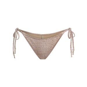 SKIMS Beige Croc-Pattern Bikini Bottom